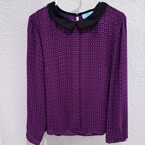 CeCe Geometric Patterned Blouse